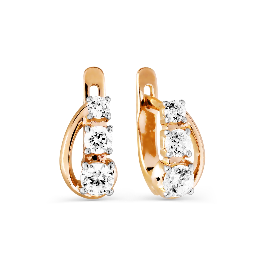 Т142026358-02 Серьги (Au 585)