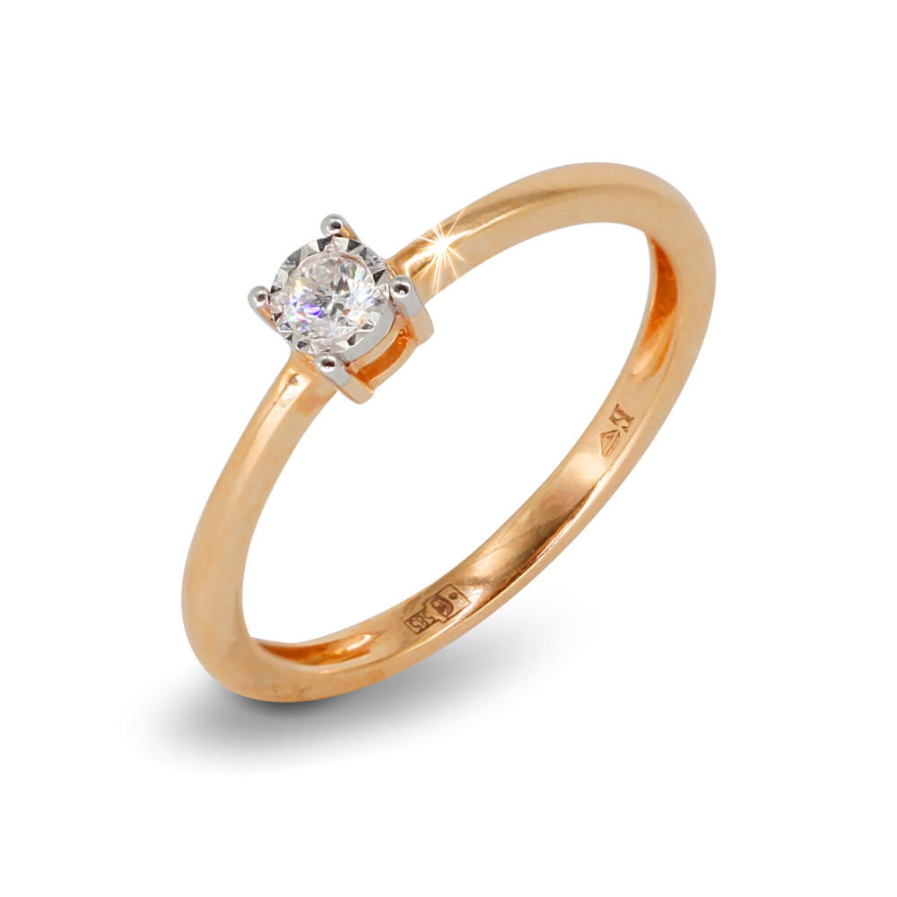 RRI23263-0,10TMD Кольцо (Au 585)