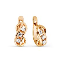 Т142026360-03 Серьги (Au 585)