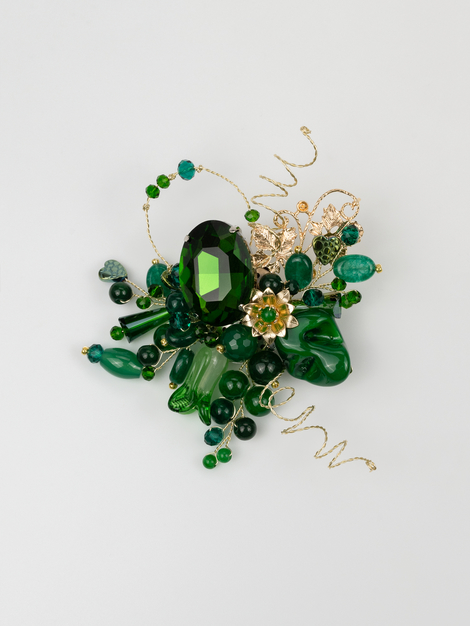 Влюбиться в изумрудный цвет т300 Брошь